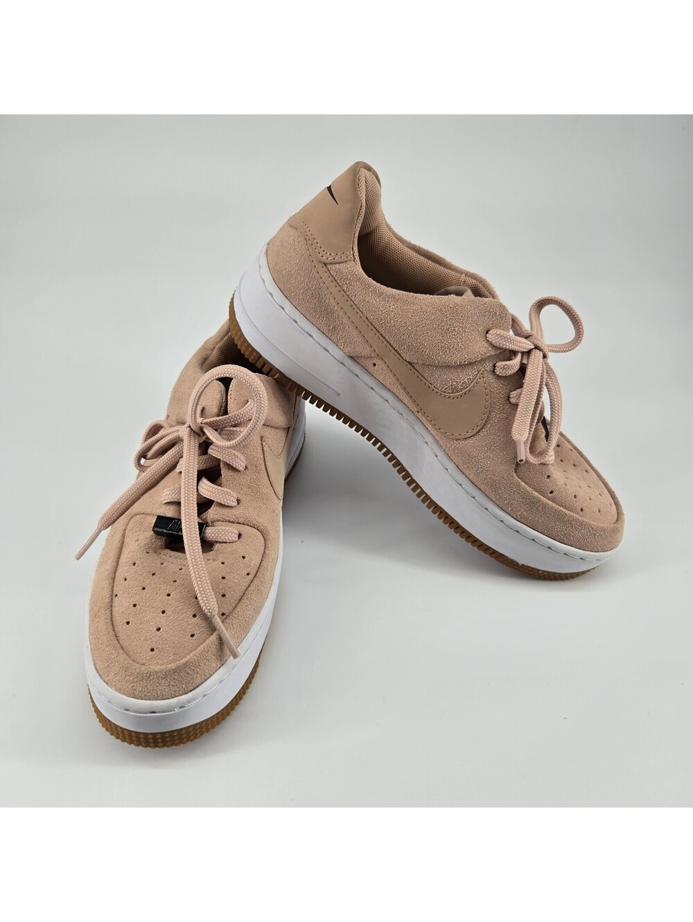 Nike Air Force 1 Sage Low AR5339-200 Trooper Suede Womens 6.5 Platform Sneakers